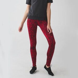 Lululemon Wunder Under Pant (Hi-Rise) Ziggy Snake Red Tide Cranberry